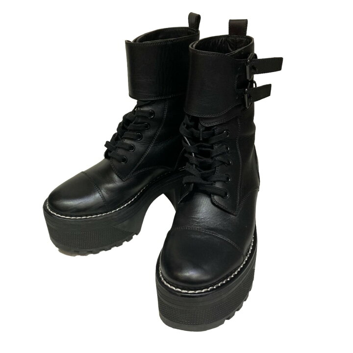 楽天市場】【中古】LOUIS VUITTONSC 0146 レースアップブーツ ブラック 