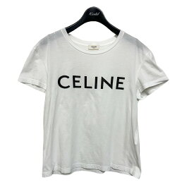 【中古】CELINE　X237370E　プリントTシャツ ホワイト サイズ：M 【260524】（セリーヌ）