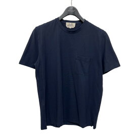 【中古】HERMES　ポケットTシャツ ネイビー サイズ：S 【260524】（エルメス）