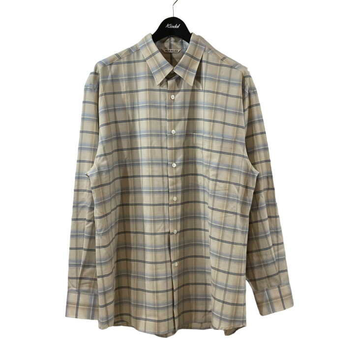 楽天市場】【中古】AURALEE 24SS SUPER LIGHT WOOL CHECK SHIRT 