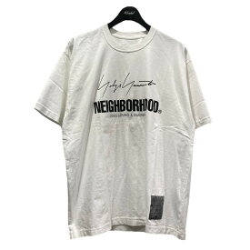 【中古】NEIGHBORHOOD×YOHJI YAMAMOTO　23SS Tシャツ HZ-T61-286 ホワイト サイズ：L 【270524】（ネイバーフッド×ヨウジヤマモト）