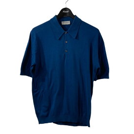 【中古】JOHN SMEDLEY　ニットポロシャツ ブルー サイズ：S 【270524】（ジョンスメドレー）