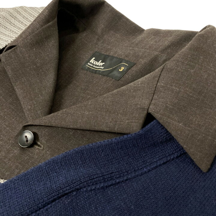楽天市場】【中古】KOLOR 21SS レーヨンコード S／S Knit ドッキング 