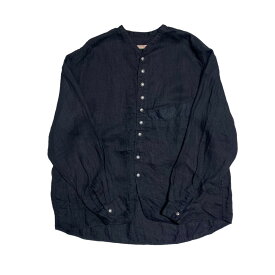 【中古】KAPITAL　ガーゼリネンヘリンボンスタンドシャツ EK-598 ブラック サイズ：2 【280524】（キャピタル）
