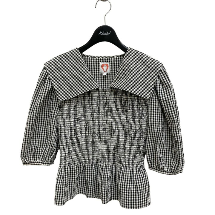 楽天市場】【中古】SHRIMPS チェック ブラウス ブラック×ホワイト 