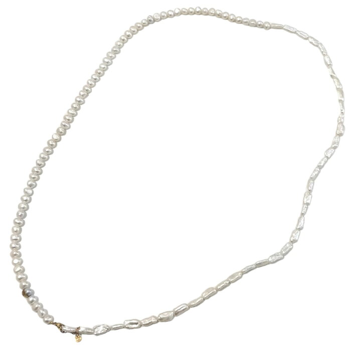 楽天市場】【中古】PREEK HALF ＆ HALF BAROQUE PEARL NECKLACE パール  