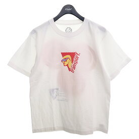 【中古】SAY HELLO×TRANSPORT　EFFECTIVE LOGO T-SHIRTS プリントTシャツ ホワイト サイズ：S 【290524】（セイハロー×トランスポート）