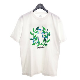 【中古】SAY HELLO×TRANSPORT　EFFECTIVE LOGO T-SHIRTS プリントTシャツ ホワイト サイズ：M 【290524】（セイハロー×トランスポート）