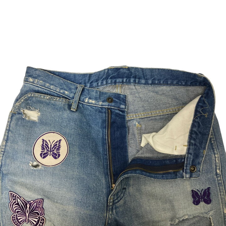 楽天市場】【中古】Needles ASSORTEDPATCHESSTRAIGHTJEAN-13oz C L 
