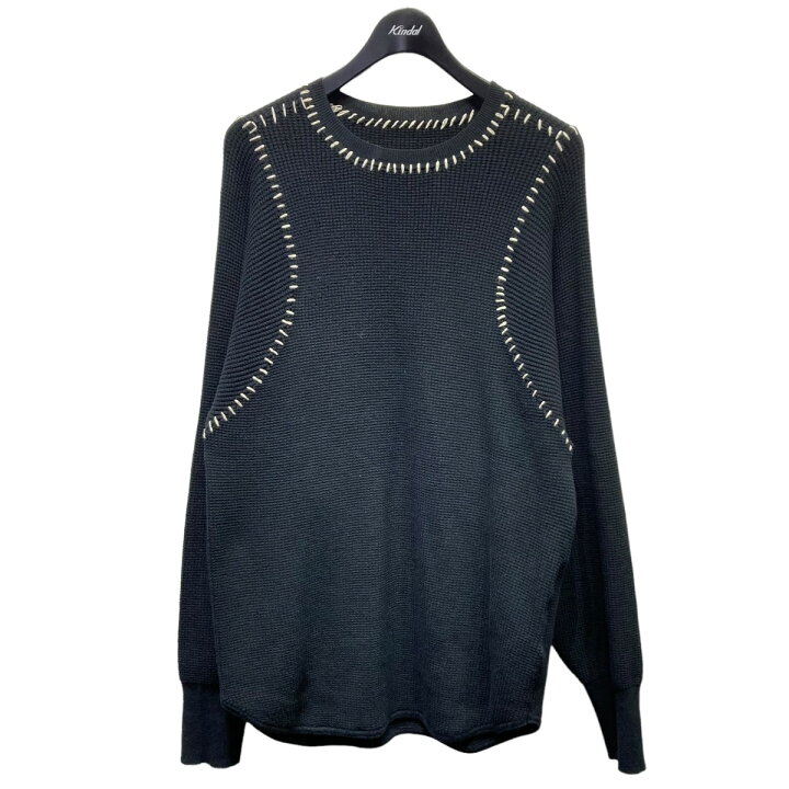 thermal knit pullover / black | soduk｜長袖