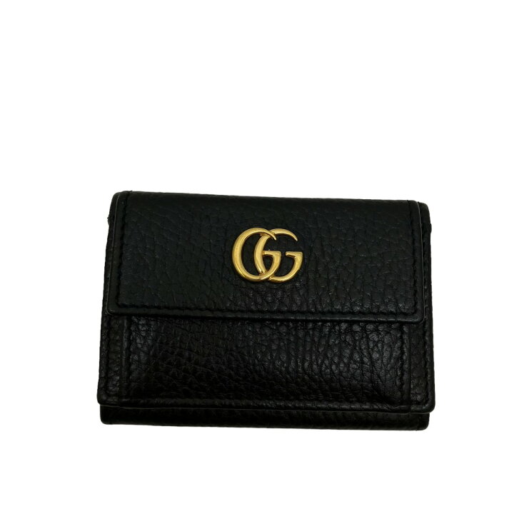 楽天市場】【中古】GUCCIコンパクトウォレット 523277 ブラック【価格  