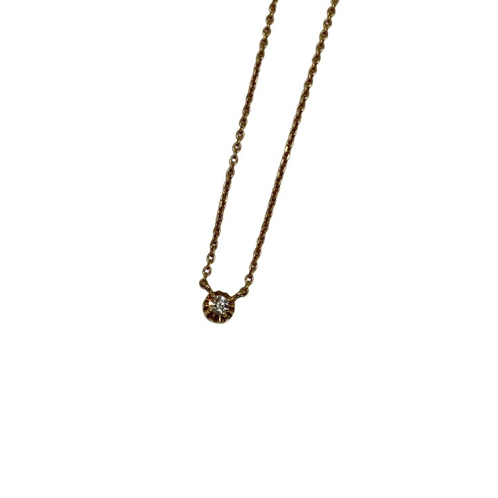 楽天市場】【中古】agete K18ダイヤモンドネックレス（0．03ct  