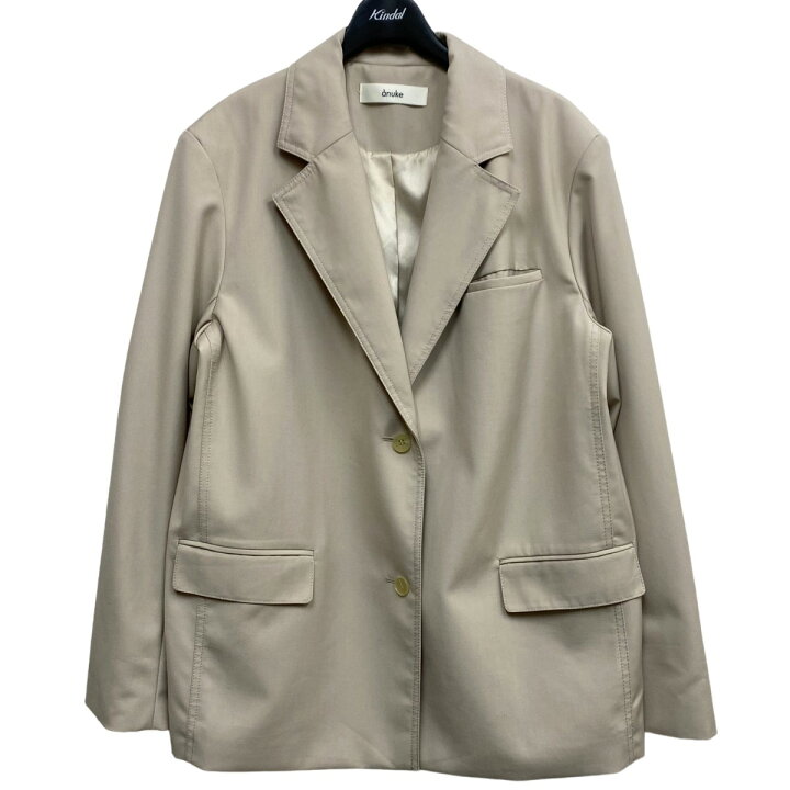 ○アンヌークTwill Over Jacket アイボリー38 - テーラードジャケット 
