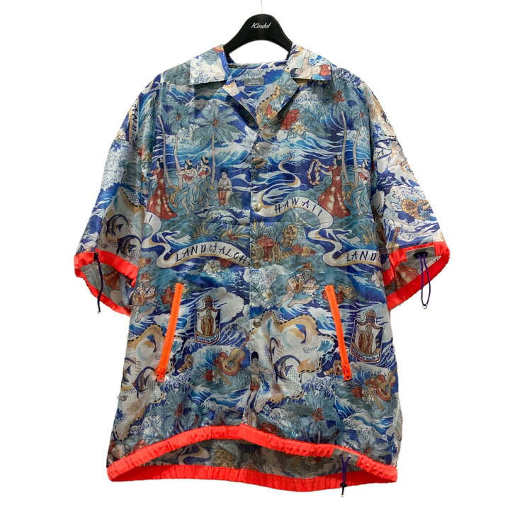 楽天市場】【中古】kolor／BEACON 22SS ナイロンアロハシャツ 22SBM  