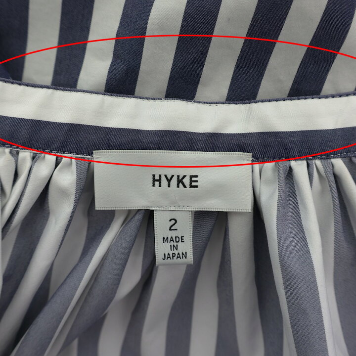 楽天市場】【中古】HYKE22SS T／C STRIPED GATHERED DRESS ストライプ  