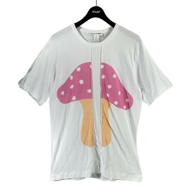 【中古】COMME des GARCONS SHIRT　23SS　Tシャツ ホワイト×ピンク サイズ：XL 【310524】（コムデギャルソンシャツ）