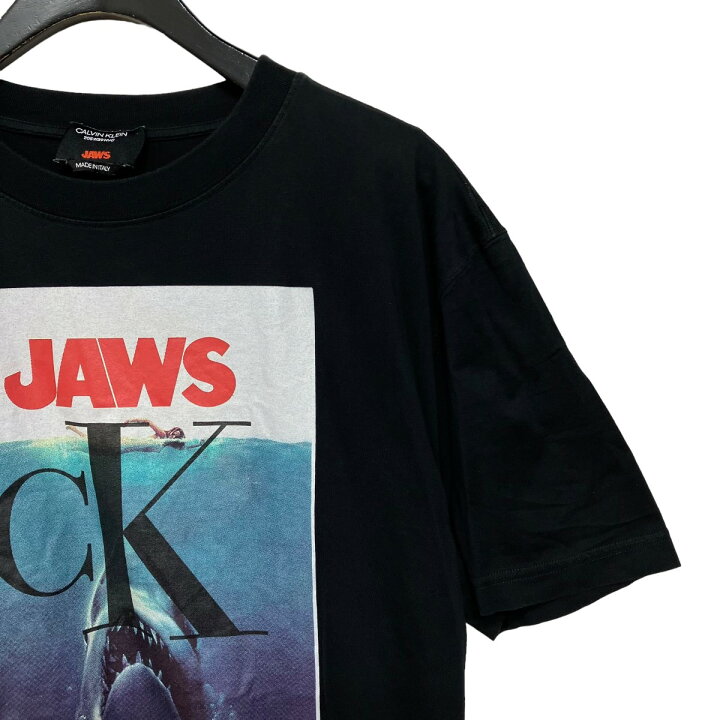 楽天市場】【中古】Calvin Klein ×JAWS Tシャツ 92MWTF32 ブラック 