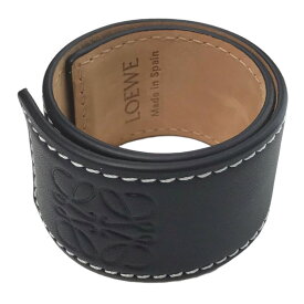 【中古】LOEWE　SMALL SLAP BRACEL レザースモールスラップブレスレット ブラック サイズ：なし 【010624】（ロエベ）