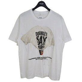 【中古】doublet×DOVER STREET MARKET　別注HISTORY T-SHIRT 刺繍デザインTシャツ 22SS90DSM10 ホワイト サイズ：M 【310524】（ダブレット×ドーバーストリートマーケット）