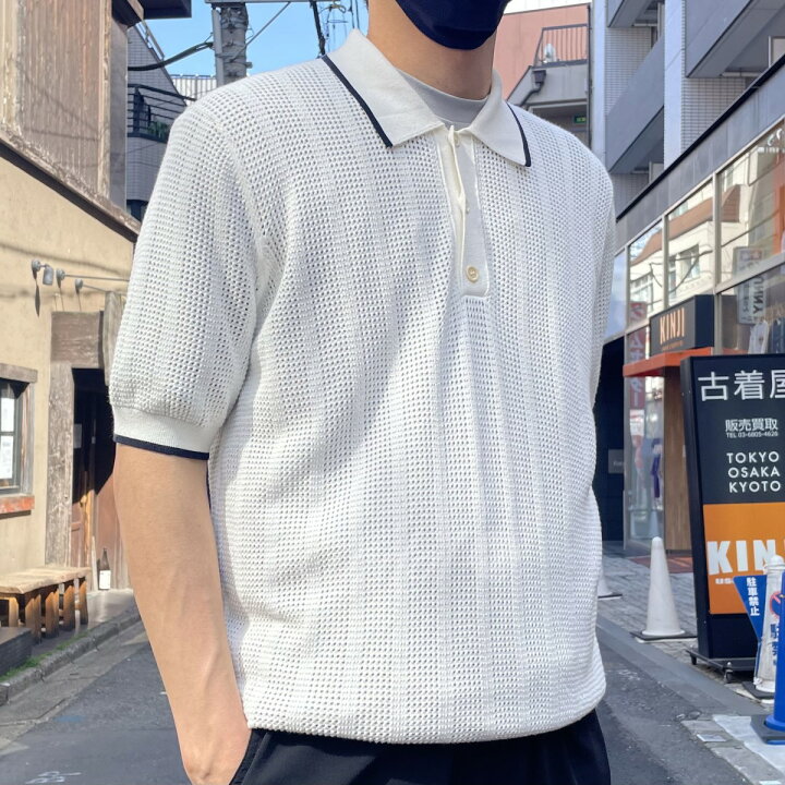 楽天市場】【中古】DRIES VAN NOTEN 23SS Mesh Knit Polo Shirt 