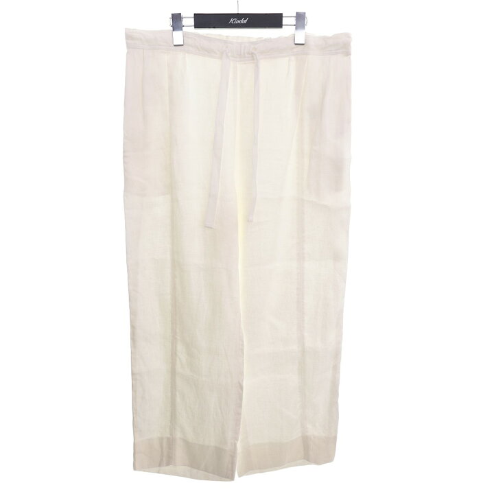 楽天市場】【中古】BACCA 23SS リネンツイルタックワイドパンツ  