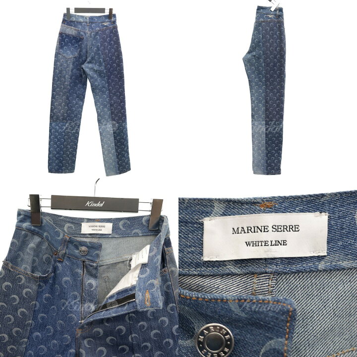 楽天市場】【中古】MARINE SERRE ジャガード総柄パッチワークデニム 