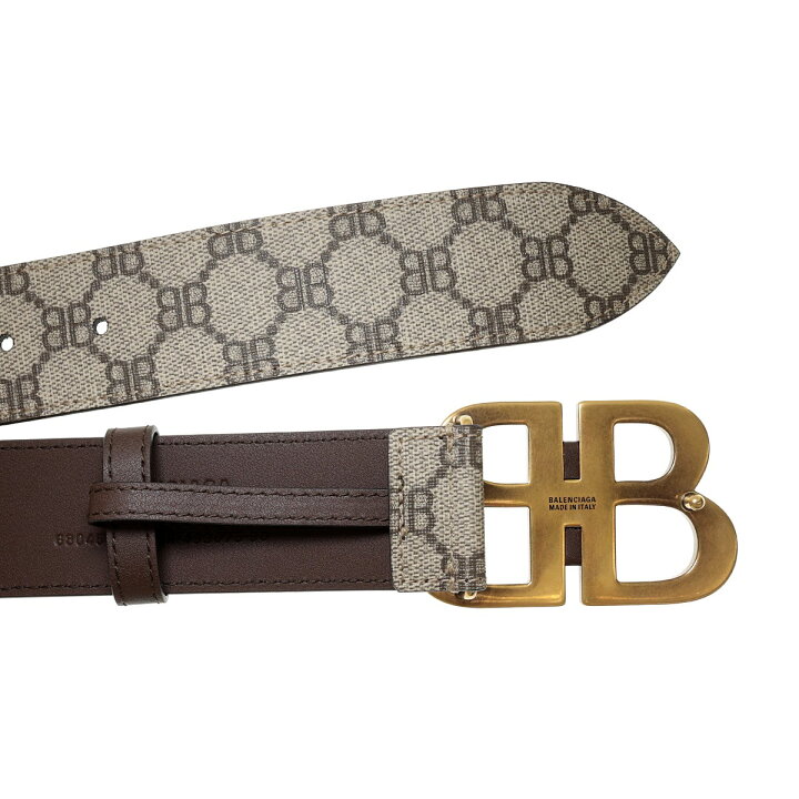 楽天市場】【中古】BALENCIAGA×GUCCI BBバックルベルト ハッカー  
