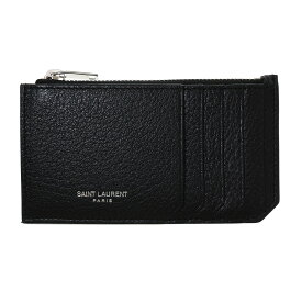 【中古】Saint Laurent Paris　ジップカードケース　コインケース 609362 ブラック 【010624】（サンローランパリ）