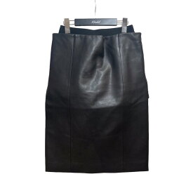 【中古】sacai　23SS Faux Leather Skir フェイクレザースカート t23-06498 ブラック サイズ：0 【010624】（サカイ）
