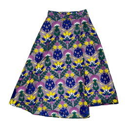 【中古】GRACE CONTINENTAL　オットマン刺繍ラップスカート 19421089 バイオレット サイズ：36 【010624】（グレースコンチネンタル）