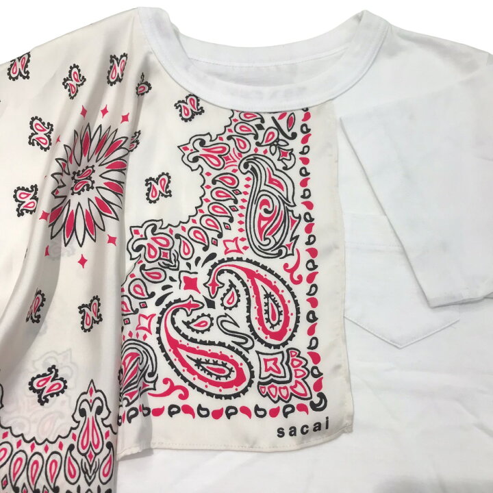 楽天市場】【中古】sacai 22SS バンダナドッキングポケットTシャツ 22 