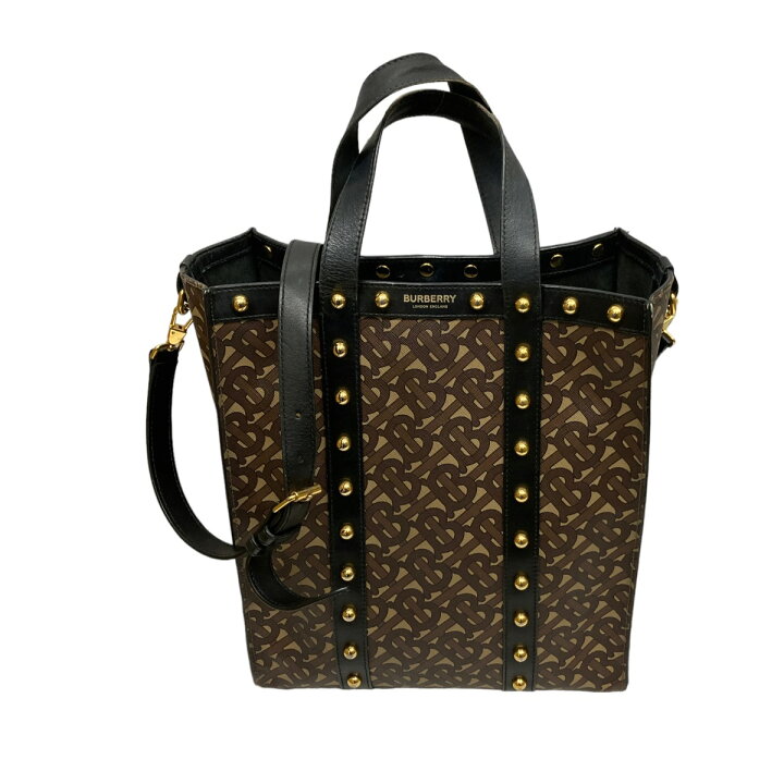 楽天市場】【中古】BURBERRYスタッズTBスモールモノグラムトート  