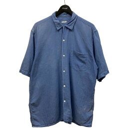 【中古】COMOLI　半袖シャツ T1-02012 ブルー サイズ：3 【010624】（コモリ）