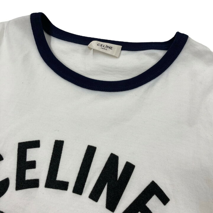 楽天市場】【中古】CELINE 21SS リンガーTシャツ 2X855501F ホワイト  