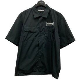 【中古】NEIGHBORHOOD　23SS CLASSIC WORK SHIRT 半袖シャツ 231TSNH-SHM02 ブラック サイズ：S 【030624】（ネイバーフッド）