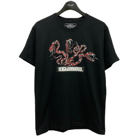 【中古】NEIGHBORHOOD　RATTLESNAKE-2 C-TEE スネークグラフィックTシャツ ブラック サイズ：M 【030624】（ネイバーフッド）