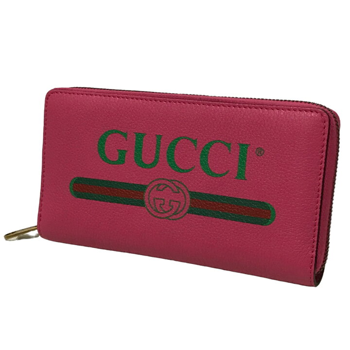 楽天市場】【中古】GUCCI ヴィンテージロゴ長財布 496317 ショッキング 