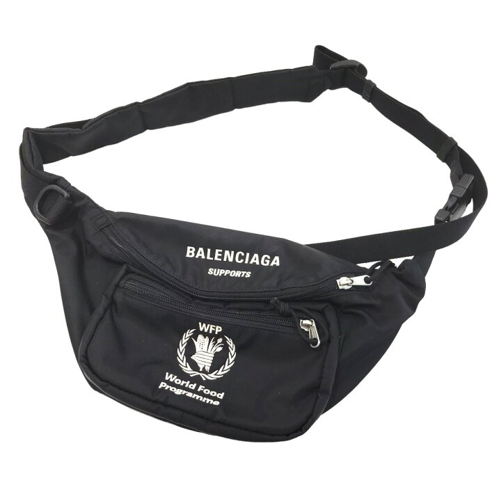 楽天市場】【中古】BALENCIAGA WFPロゴウエストバッグ 539522 ブラック  