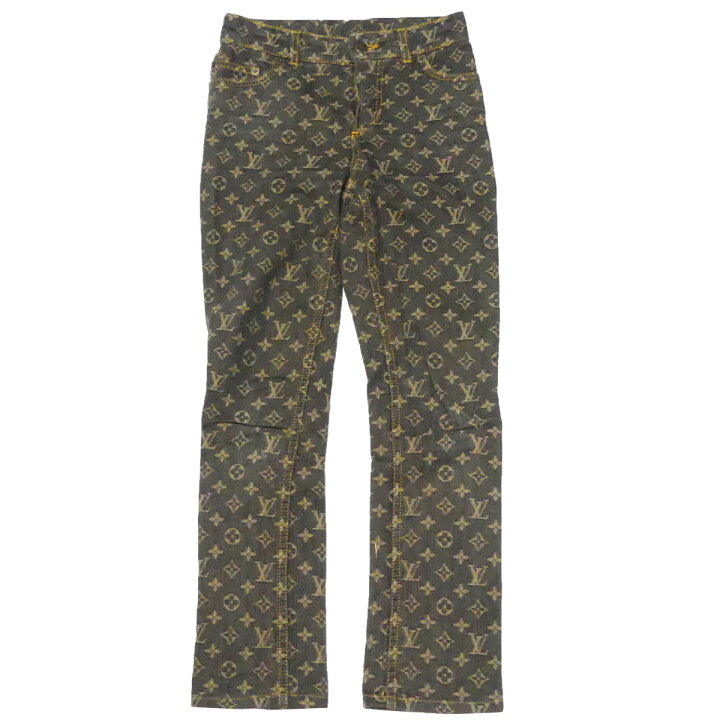 楽天市場】【中古】LOUIS VUITTONモノグラム デニム パンツ ジャガード 