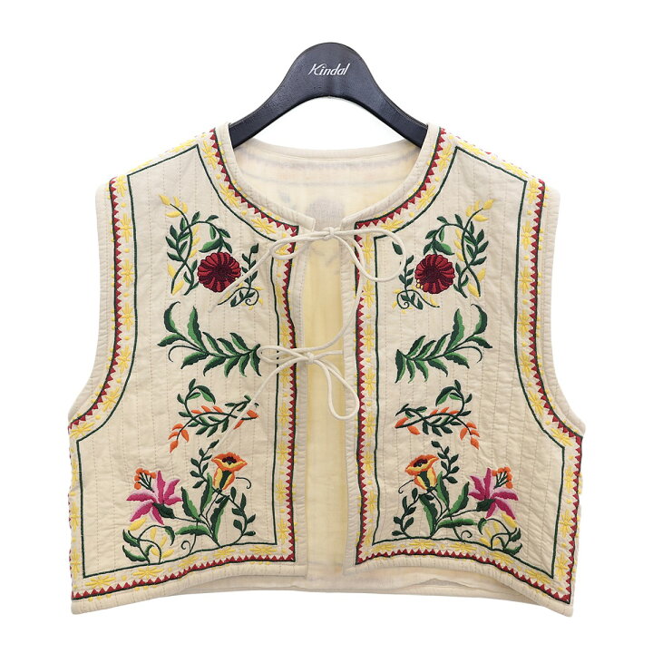 楽天市場】【中古】Freada 刺繍キルトベスト 231-3502 アイボリー  