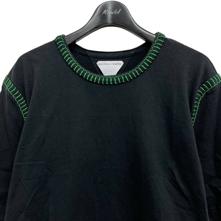 楽天市場】【中古】BOTTEGA VENETA ステッチTシャツ ブラック×グリーン 