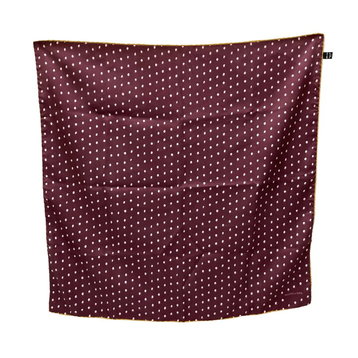 楽天市場】【中古】MAATEE＆SONS ドット柄 シルクスカーフ エンジ 