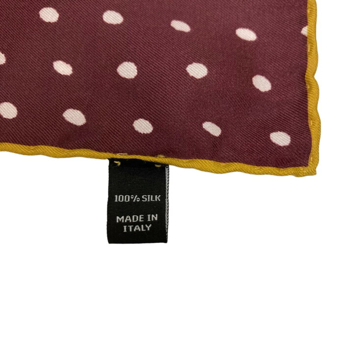 楽天市場】【中古】MAATEE＆SONS ドット柄 シルクスカーフ エンジ 