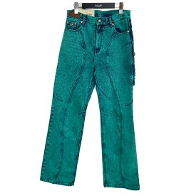 【中古】andersson bellGlen Overdyed Wrap Straight Leg Jeans オーバーダイラップデニムパンツ APA643W グリーン サイズ：26【価格見直し】