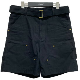 【中古】sacai×CARHARTT WIP　24SS Shorts 24-03392M ブラック サイズ：1 【060624】（サカイ×カーハートダブリューアイピー）