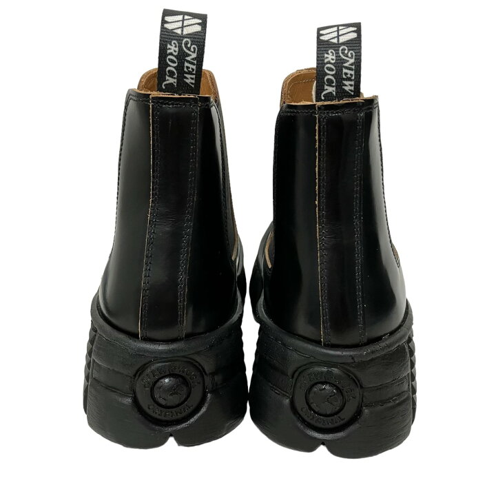 楽天市場】【中古】new rock サイドゴアブーツ M-WALL007-C4 ブラック 