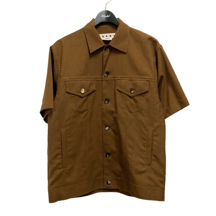 楽天市場】【中古】MARNI トロピカルウールシャツ CUMU0215A0 ブラウン  