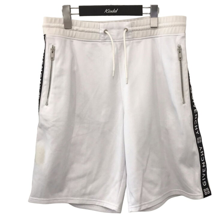 中古】ジバンシィ GIVENCHY ショートパンツ ハーフ ロゴ ラムレザー羊  