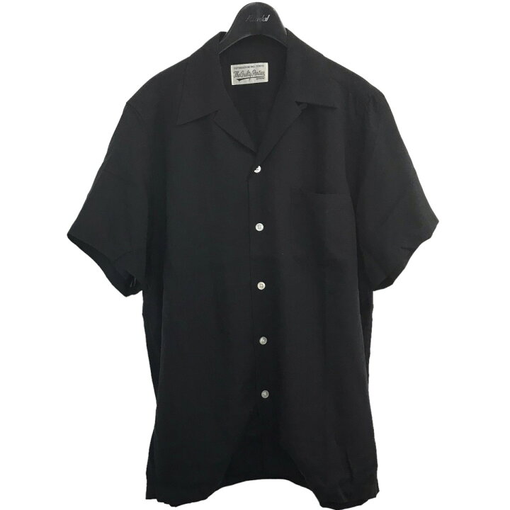 楽天市場】【中古】WACKO MARIA 半袖オープンカラーシャツ ブラック 