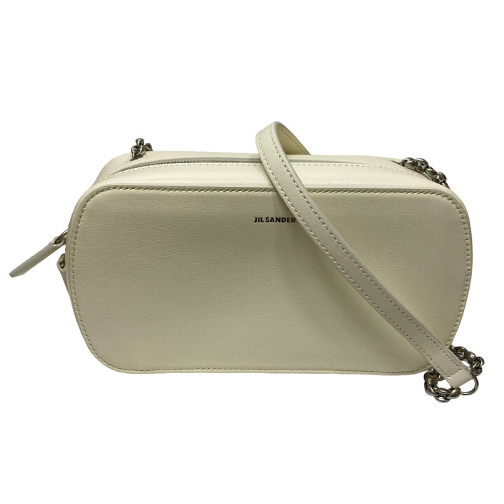 楽天市場】【中古】JIL SANDERチェーンショルダーバッグ アイボリー  